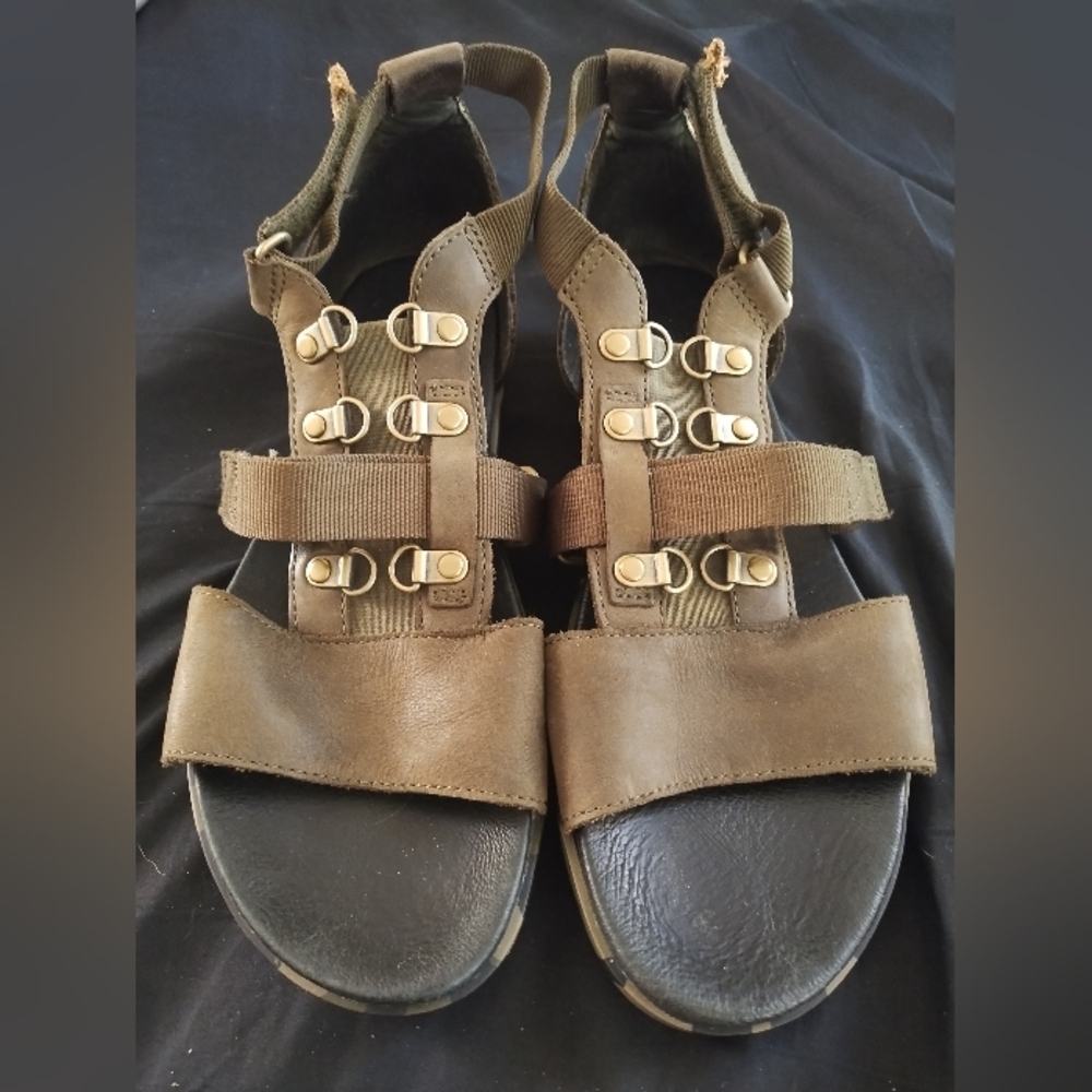 Sorel Torpeda Carly Womens Camo Strappy Gladiator Sandal Size 9.5
